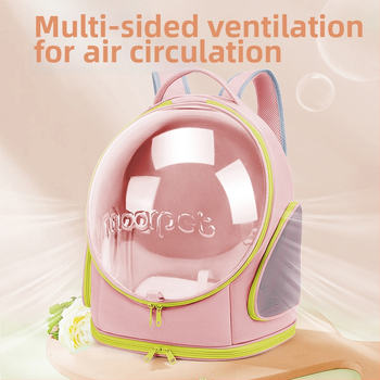 Moorpet rucsac pentru pisici cu fereastră panoramică transparentă, design portabil tip capsulă spațială, capacitate mare, Oxford/PC