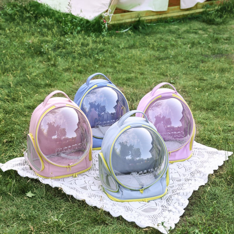 Moorpet rucsac pentru pisici cu fereastră panoramică transparentă, design portabil tip capsulă spațială, capacitate mare, Oxford/PC