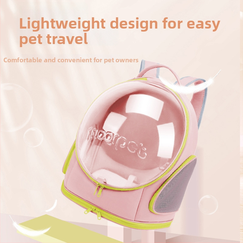 Moorpet rucsac pentru pisici cu fereastră panoramică transparentă, design portabil tip capsulă spațială, capacitate mare, Oxford/PC