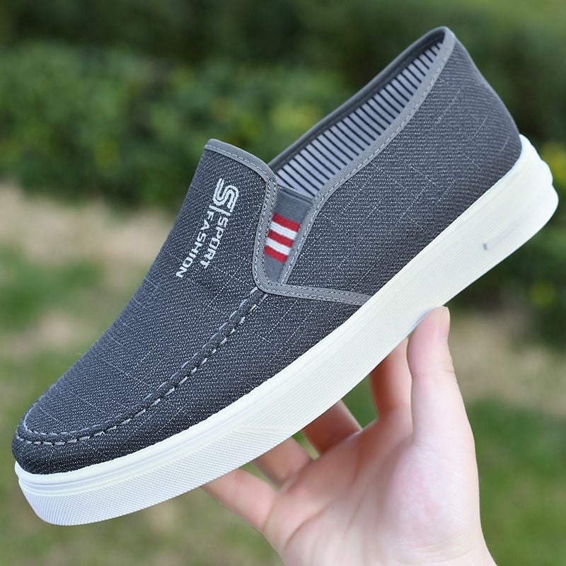 Pantofi pentru bărbați Slip-On din pânză – Respirabili, Ușori, Părțea superioară din pânză, Talpă PVC, Profil redus