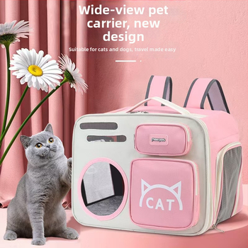 Taška pre mačky, cestovná taška so štýlom vesmírnej kapsule, Oxford materiál, skladacia a prenosná, stredná kapacita