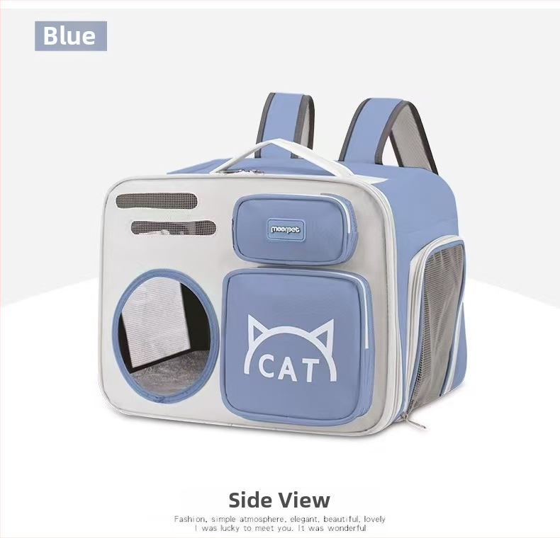 Taška pre mačky, cestovná taška so štýlom vesmírnej kapsule, Oxford materiál, skladacia a prenosná, stredná kapacita