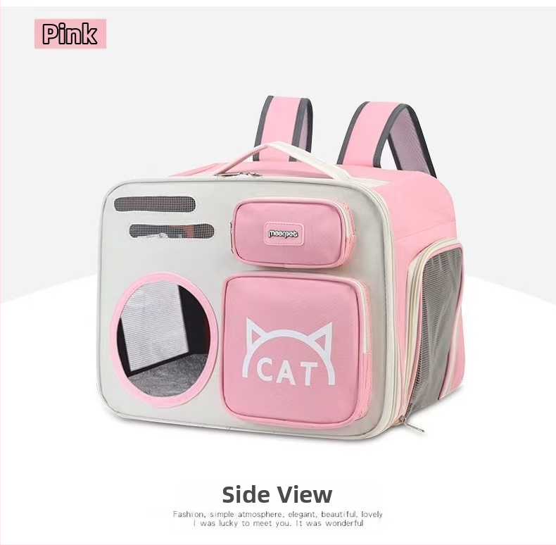 Taška pre mačky, cestovná taška so štýlom vesmírnej kapsule, Oxford materiál, skladacia a prenosná, stredná kapacita