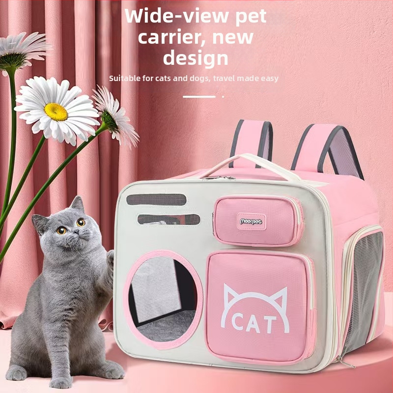Taška pre mačky, cestovná taška so štýlom vesmírnej kapsule, Oxford materiál, skladacia a prenosná, stredná kapacita