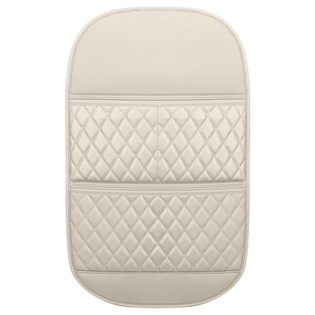 Protecție pentru spatele scaunului auto cu buzunar de depozitare – pernă de protecție din piele pentru scaunul din spate al copiilor, stil plat, umplutură din fibre sintetice