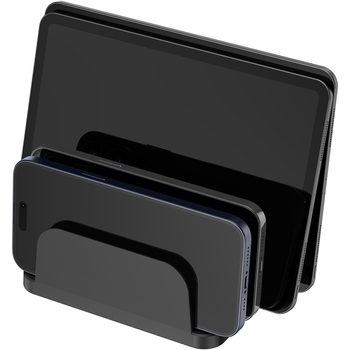 Zidni nosač za pohranu i punjenje tableta i telefona, dizajn s 4 pretinca, univerzalna ugradnja vijcima