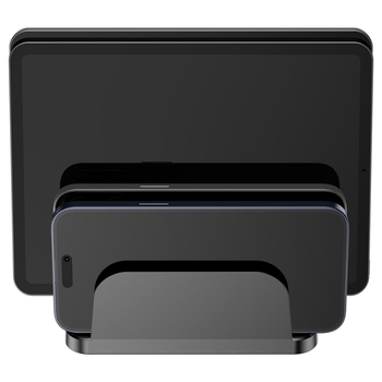 Zidni nosač za pohranu i punjenje tableta i telefona, dizajn s 4 pretinca, univerzalna ugradnja vijcima