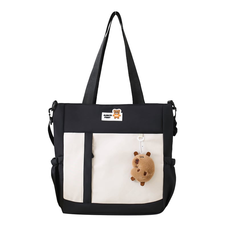 Dvostruka torba za dopunske sate za osnovnu školu — Oxford platno, geometrijski uzorak, podstava poliester, unisex