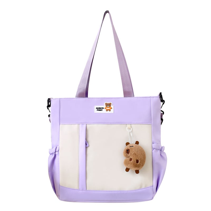 Dvostruka torba za dopunske sate za osnovnu školu — Oxford platno, geometrijski uzorak, podstava poliester, unisex