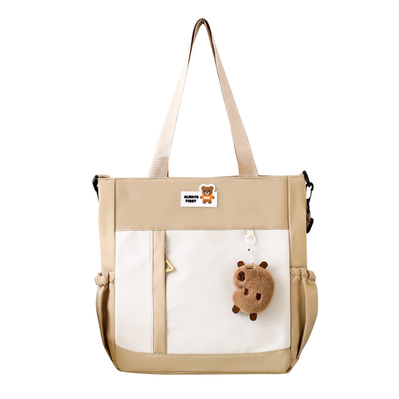 Dvostruka torba za dopunske sate za osnovnu školu — Oxford platno, geometrijski uzorak, podstava poliester, unisex