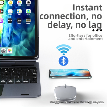 Bezdrôtová Bluetooth nabíjateľná tichá myš s dvojmodovým režimom 5.0 pre Apple, Android a Windows