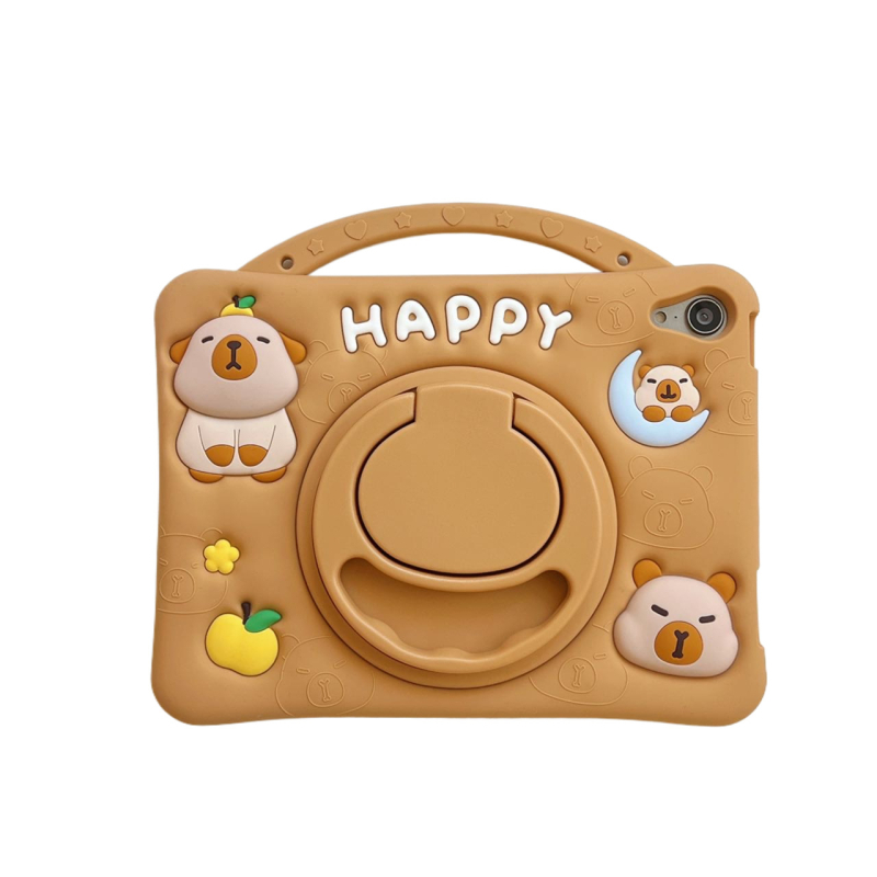 Kryt na iPad pre Apple, mäkký silikónový obal s karikatúrnym dizajnom, odolný voči opotrebeniu a pádu, vyrábaný horúcou lisovacou technikou