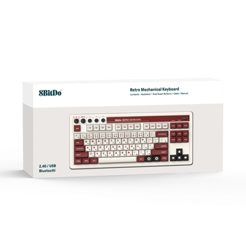 8bitdo Retro mehāniska tastatūra ar Bluetooth un kabeli savienojumu — PC/Android savietojamība, ABS korpuss, svars 1934 g