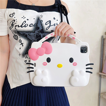 Θήκη σιλικόνης για Apple iPad, με μαλακό καρτούν στυλ και τηλεσκοπική βάση, προστασία από φθορές και πτώσεις