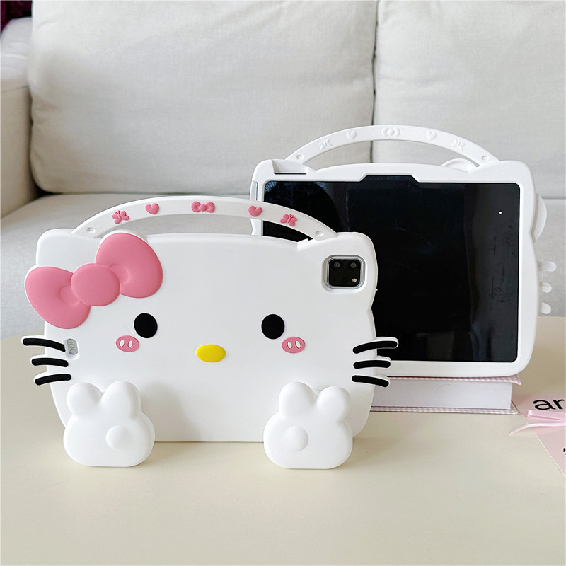 Θήκη σιλικόνης για Apple iPad, με μαλακό καρτούν στυλ και τηλεσκοπική βάση, προστασία από φθορές και πτώσεις