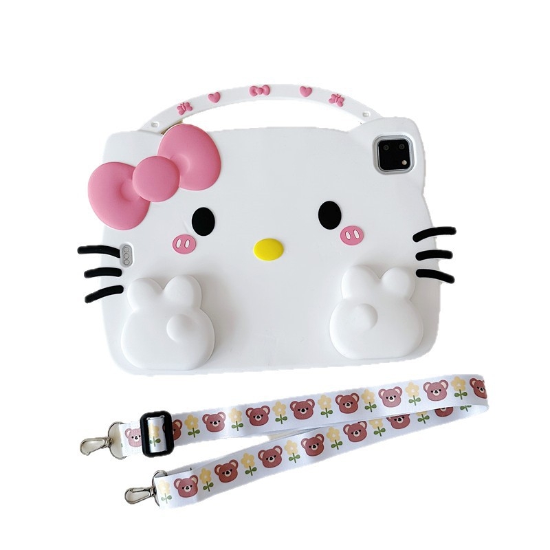 Θήκη σιλικόνης για Apple iPad, με μαλακό καρτούν στυλ και τηλεσκοπική βάση, προστασία από φθορές και πτώσεις