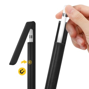 Apple Pencil 1/2 kartos rašiklio dėklas – OEM gamyba, dviejų sluoksnių karvės odos medžiaga