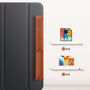 Apple Pencil 1/2 kartos rašiklio dėklas – OEM gamyba, dviejų sluoksnių karvės odos medžiaga