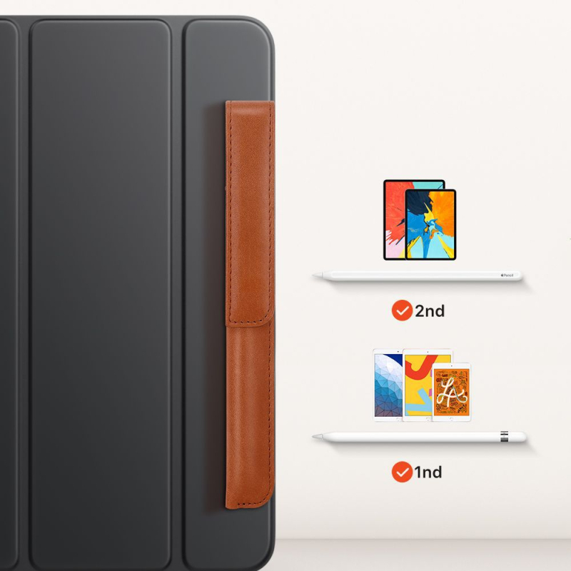 Apple Pencil 1/2 kartos rašiklio dėklas – OEM gamyba, dviejų sluoksnių karvės odos medžiaga