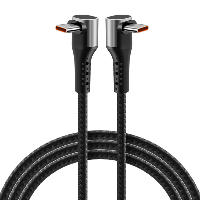 Καλώδιο Type-C Πλεκτό με Διπλό Γωνιακό Σχεδιασμό, 240W TurboCharge Γρήγορη Φόρτιση για Apple 17 και Huawei tablets/notebooks