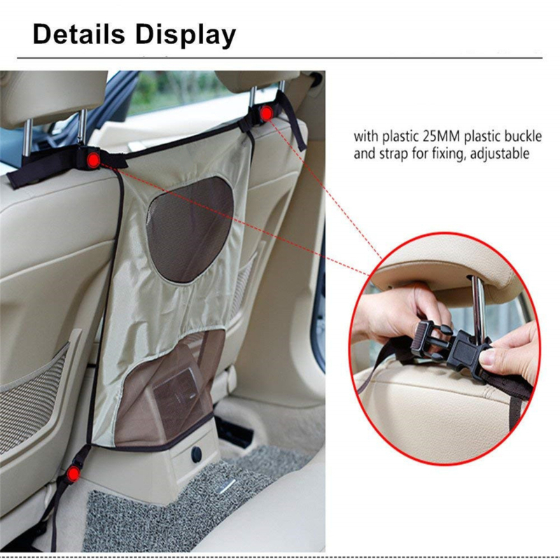 Taška na skladovanie do auta, textilná, visená, pre stredné zadné sedadlo, prispôsobiteľná
