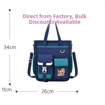 Taška na knihy pre základnú školu, veľká kapacita, viacfunkčná, Oxford látka, unisex, karikatúrny dizajn