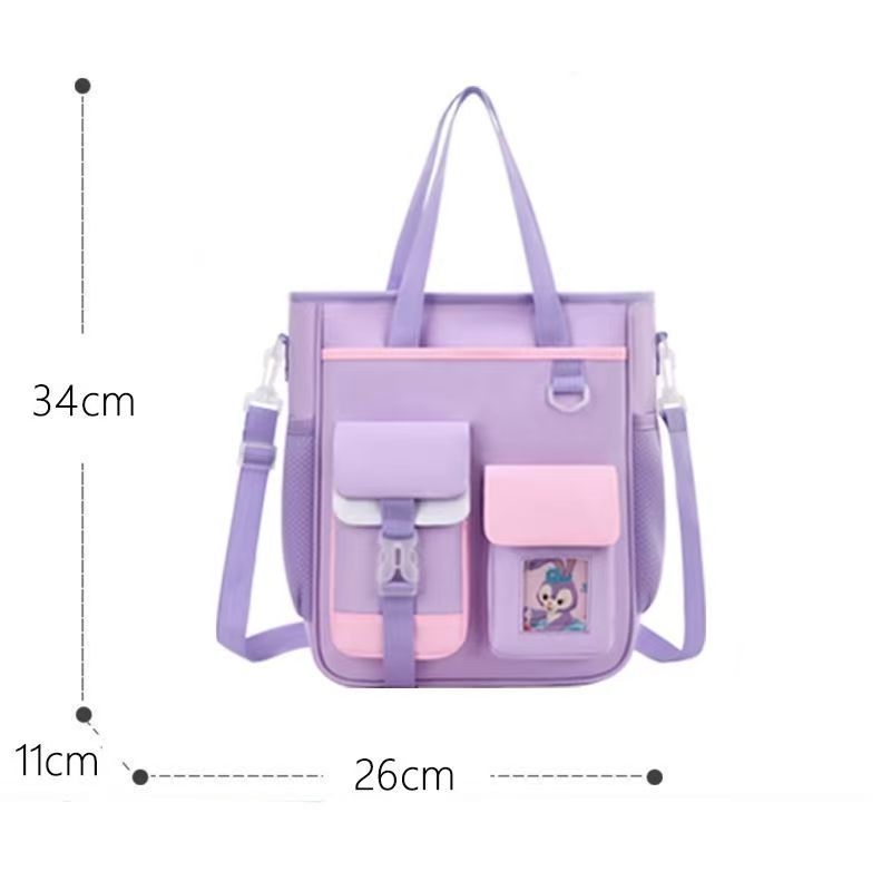 Taška na knihy pre základnú školu, veľká kapacita, viacfunkčná, Oxford látka, unisex, karikatúrny dizajn