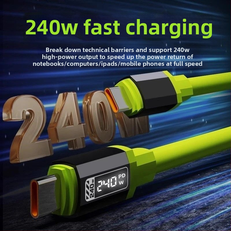 Kefixiu Type-C καλώδιο δεδομένων γρήγορης φόρτισης, 120W, υφαντό, μονός σύνδεσμος