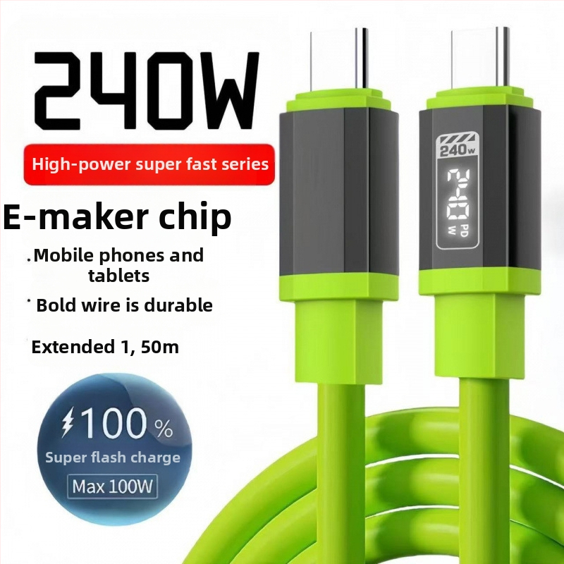 Kefixiu Type-C καλώδιο δεδομένων γρήγορης φόρτισης, 120W, υφαντό, μονός σύνδεσμος