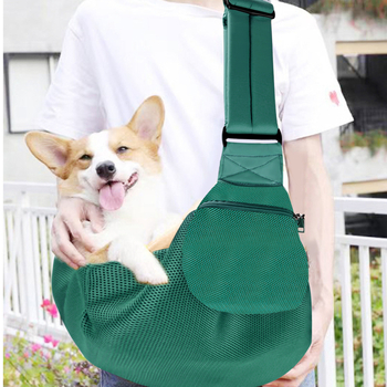 Keresztpántos táska háziállatok számára, lélegző hálóval, puha poliészter, 10 literes kapacitás