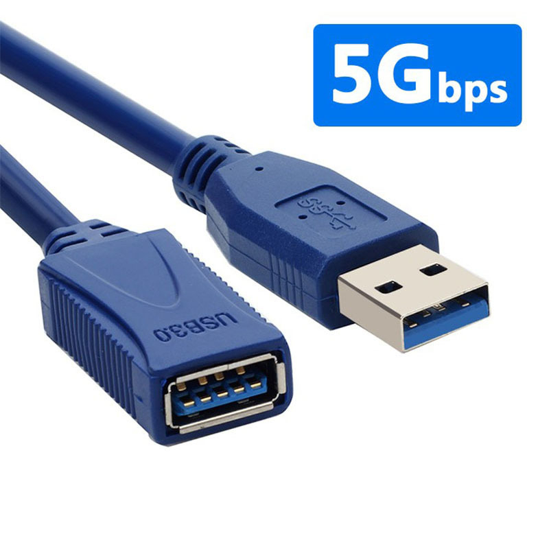 USB 3.0 predlžovací kábel, USB-A samec– USB-A samica, vysokorýchlostný prenos údajov až 5 Gbps, podpora nabíjania, kompatibilný s PC, tlačiarňou, klávesnicou a sieťovou kartou
