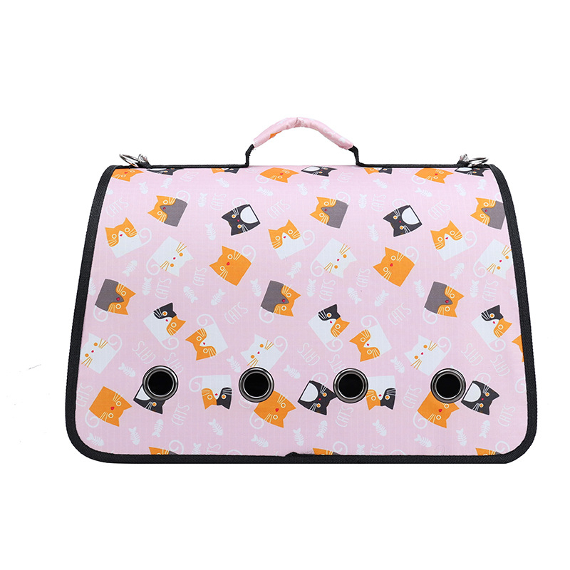 Τσάντα μεταφοράς γάτας με πτυσσόμενη σχεδίαση ώμου και crossbody, υλικό Oxford, σχέδιο με ζώα, χωρητικότητα 15 lb, μεσαίας σκληρότητας