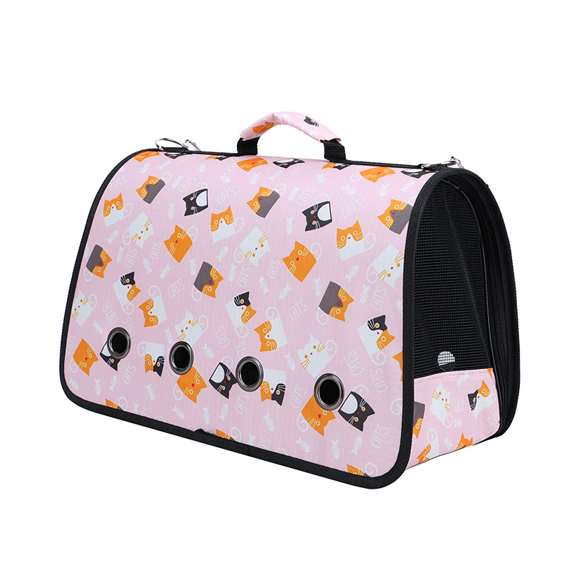 Τσάντα μεταφοράς γάτας με πτυσσόμενη σχεδίαση ώμου και crossbody, υλικό Oxford, σχέδιο με ζώα, χωρητικότητα 15 lb, μεσαίας σκληρότητας