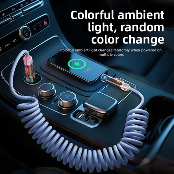 Collar craftsman 4-v-1 teleskopický auto kábel s Lightning, Micro USB a Type-C – PD rýchle nabíjanie, až 240W, dĺžka 1–2 m, PVC