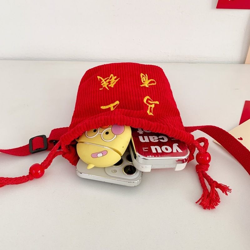 Τσάντα ώμου για παιδιά - Πορτοφόλι για νομίσματα, Unisex για νηπιαγωγείο, Εορταστικός σχεδιασμός Πρωτοχρονιάς, Υφασμα