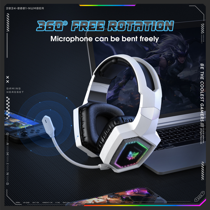Bežične gaming slušalice Onikuma GT806 – 2.4G tri-mod, 50mm zvučnici, USB-C/USB, Mikrofon