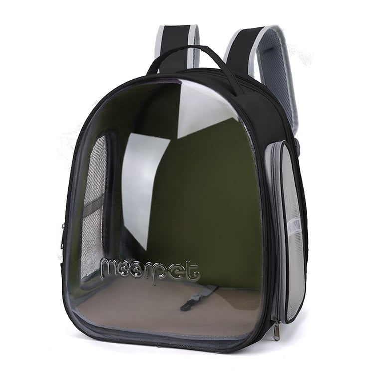 Τσάντα μεταφοράς γάτας, PVC, Μεσαίας χωρητικότητας, Μονοχρωματικό σχέδιο, Μεσαία σκληρότητα