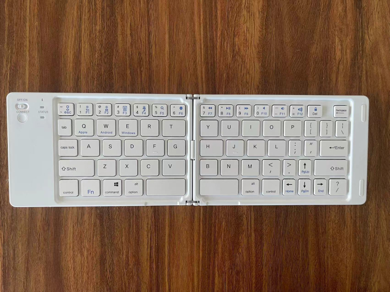 Πτυσσόμενο ασύρματο Bluetooth πληκτρολόγιο και ποντίκι – μικρό φορητό σετ για tablet/τηλέφωνο/φορητό υπολογιστή, 1600 dpi, εργονομικό, δυνατότητα λογότυπου