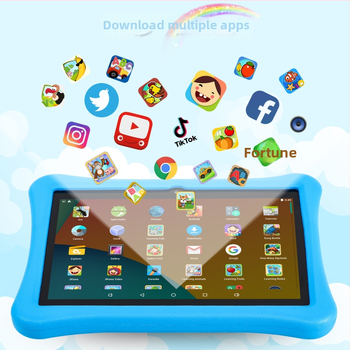 Bērnu planšetdators ar Android 14, astoņu kodolu ARM procesors, 64GB atmiņa, Wi‑Fi, GPS navigācija