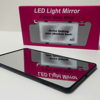 Autós smink tükör napellenzővel, HD alumínium tükör, ABS keret, logó nyomtatás elérhető