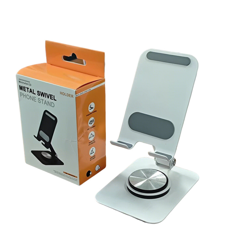 Suport de birou din aliaj de aluminiu pentru telefon și tabletă — pliere, rotire, ridicare, unghiuri multiple