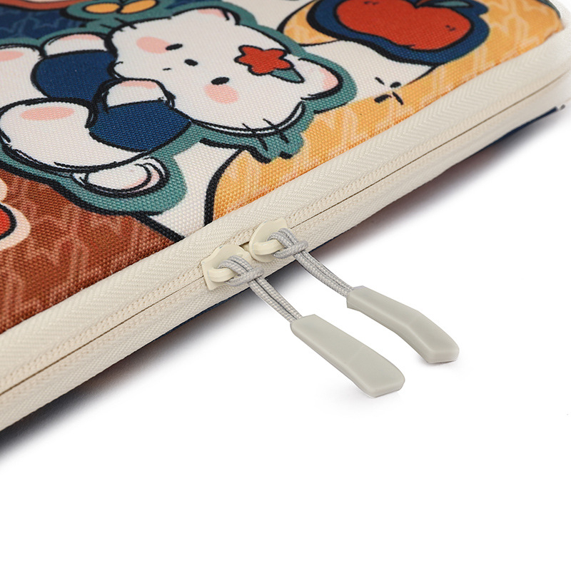 Husă de protecție pentru tabletă cu buzunar interior – material Oxford, respirabil, căptușeală poliester, model anime desene animate