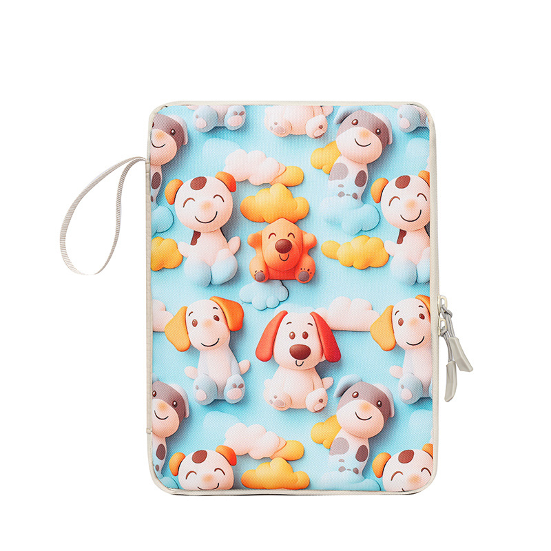 Husă de protecție pentru tabletă cu buzunar interior – material Oxford, respirabil, căptușeală poliester, model anime desene animate
