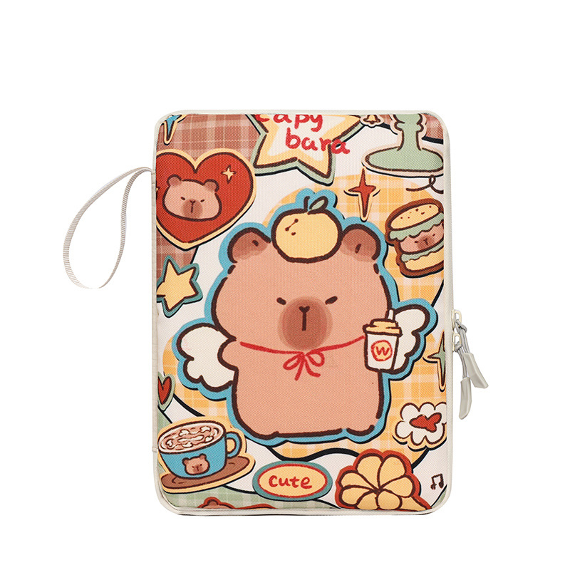 Husă de protecție pentru tabletă cu buzunar interior – material Oxford, respirabil, căptușeală poliester, model anime desene animate