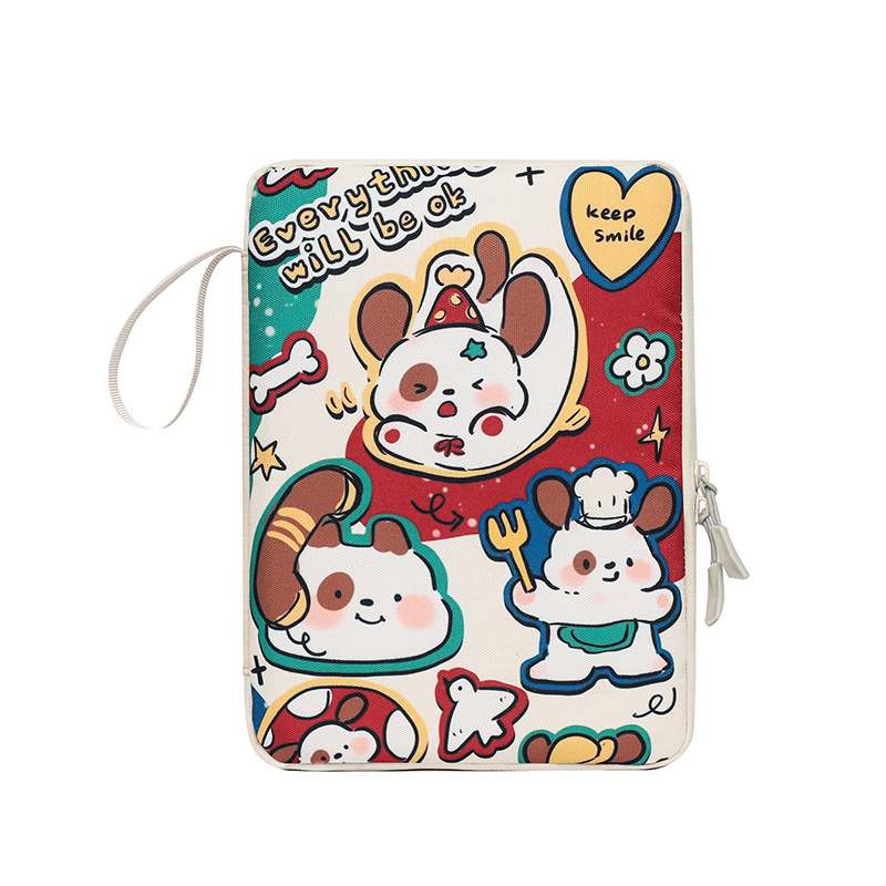 Husă de protecție pentru tabletă cu buzunar interior – material Oxford, respirabil, căptușeală poliester, model anime desene animate