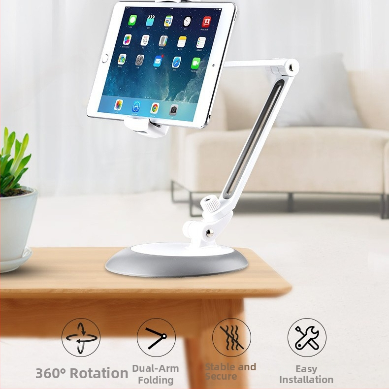 iMount JHD-165 Otočná stolová držiak pre telefón a tablet z hliníkovej zliatiny — Kompatibilné s iPad, iPad 2, iPad 4, iPad Mini