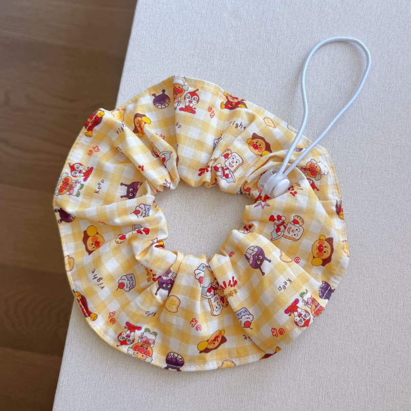 Șal-bib cu panglică desen pentru pisici și câini, din material textil, pentru toate anotimpurile