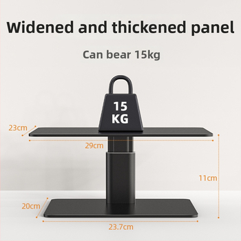 Kovový stojan na monitor s eleváciou, model E6; hmotnosť 2,59 kg; funkcia zvýšenia výšky pre zdravšie pracovisko