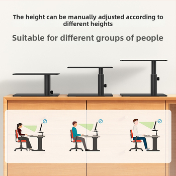 Kovový stojan na monitor s eleváciou, model E6; hmotnosť 2,59 kg; funkcia zvýšenia výšky pre zdravšie pracovisko