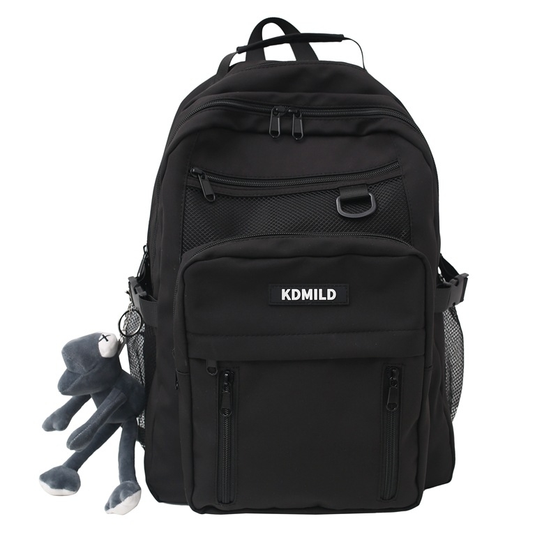 Kdmild Rucsac din nylon, Harajuku stil, Unisex, 20–35L, Potrivit pentru laptop de 10 inch, Curele cu aer